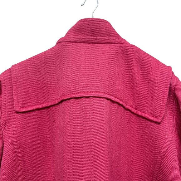 JONES New York Toggle Coat Plus Size 1X Pink Womens Jacket Wool Blend Preppy - Picture 10 of 12